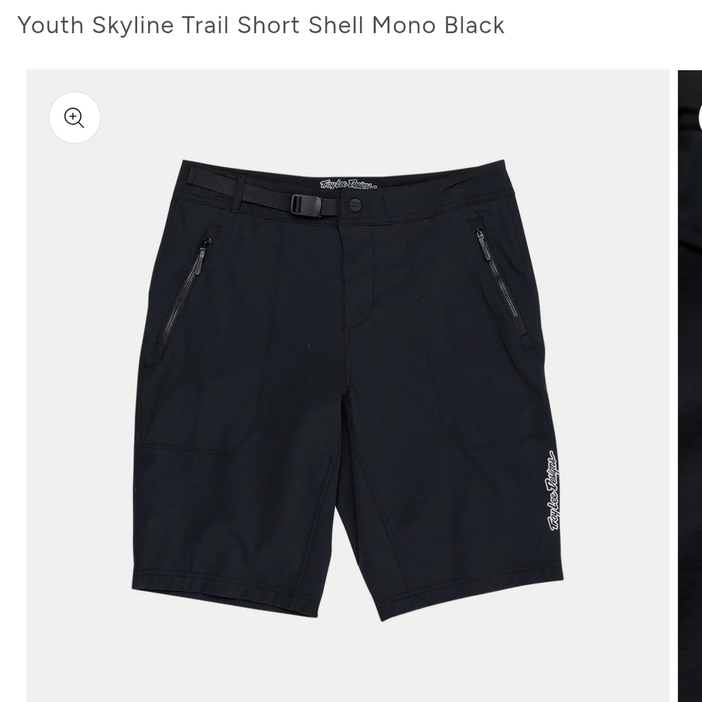 Youth Black Mountain Bike Shorts